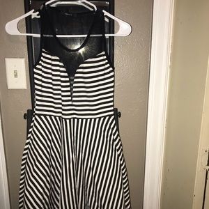 Black and White striped dress